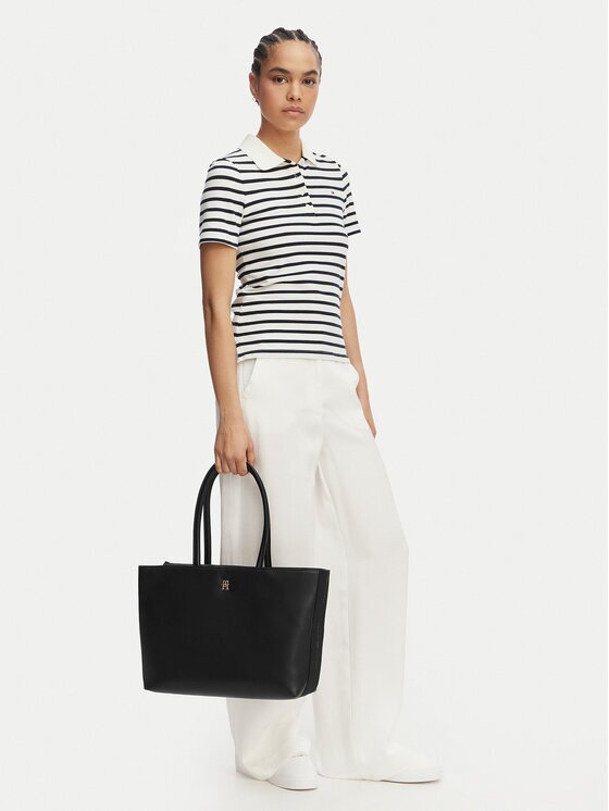 Tommy Hilfiger Geantă Th Logotape Tote AW0AW18742