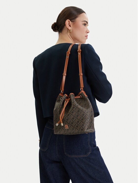Tommy Hilfiger Geantă Th Monoplay Bucket Le AW0AW18847
