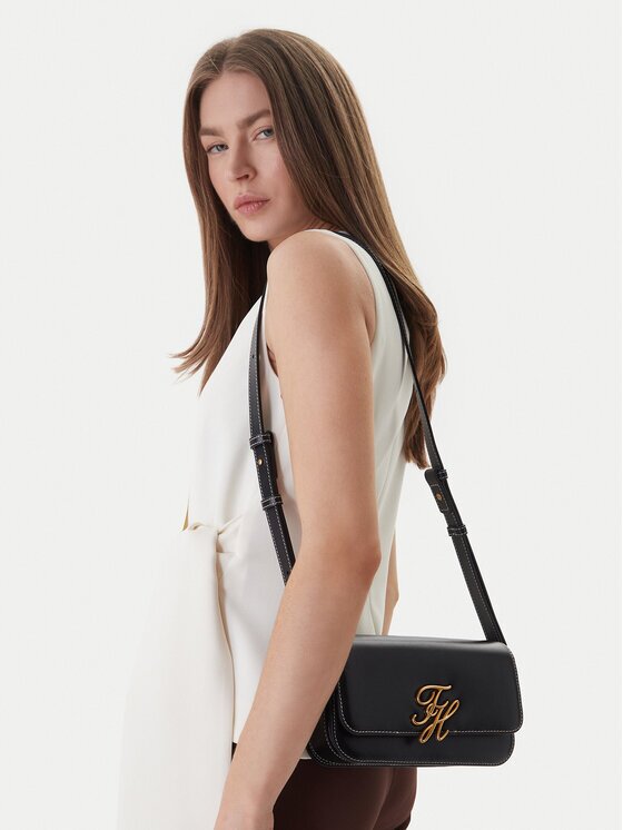 Tommy Hilfiger Geantă Th Script Flap Crossover AW0AW18399