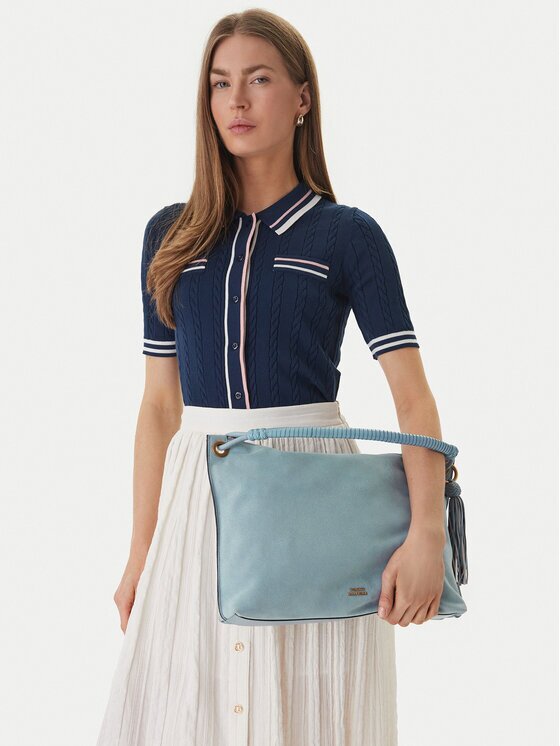 Tommy Hilfiger Geantă Th Statement Leather Bag Suede AW0AW18402