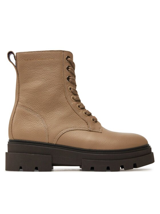 Tommy Hilfiger Ghete Bicolor Leather Lace-Up FW0FW08160