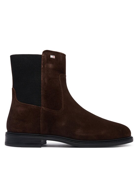 Tommy Hilfiger Ghete Jodhpur Enamel Flag Suede Ankle Chelsea FW0FW09575