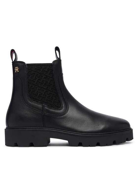 Tommy Hilfiger Ghete Jodhpur Th Monogram Leather Chelsea Boot FW0FW09562