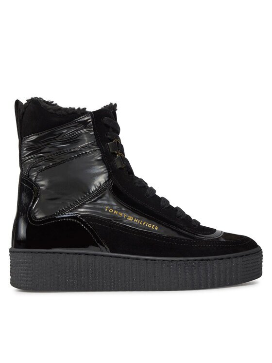 Tommy Hilfiger Ghete Patent Laceup City Snow Boot FW0FW07841