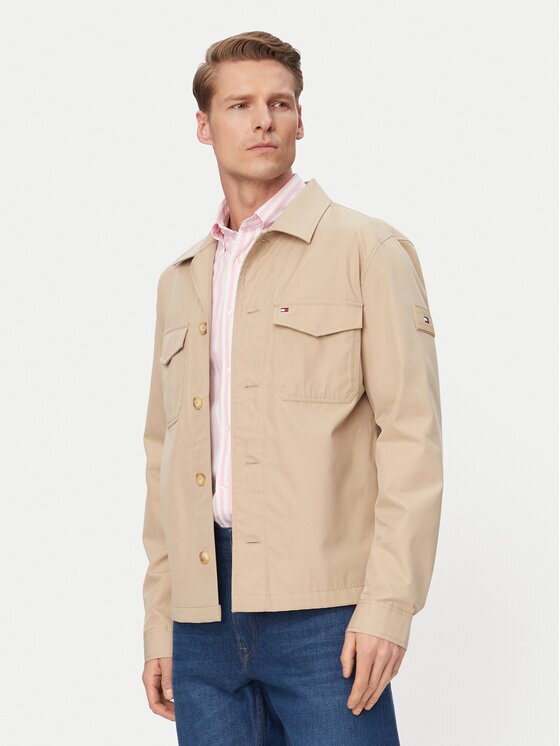Tommy Hilfiger Jachetă cămașă MW0MW38712 Bej deschis Regular Fit