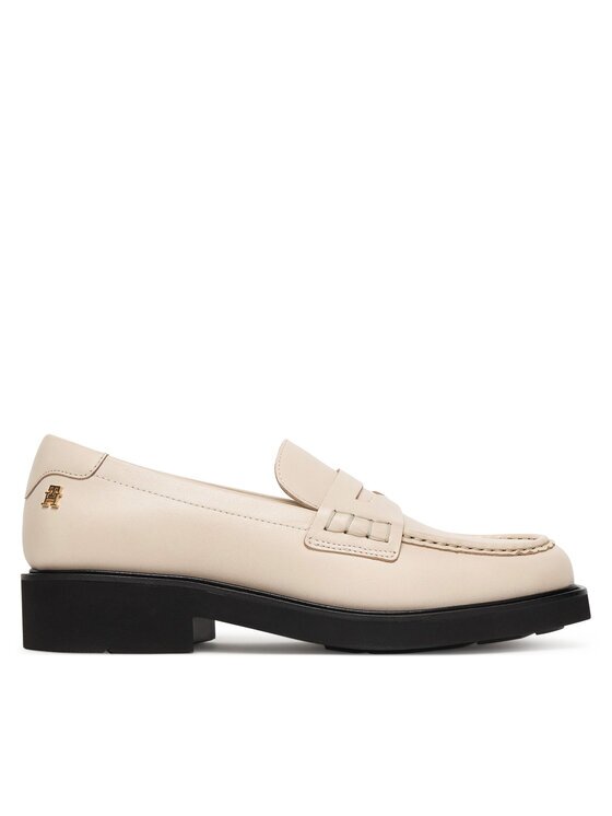Tommy Hilfiger Loafers Elettra Penny Leather FW0FW09360 Écru
