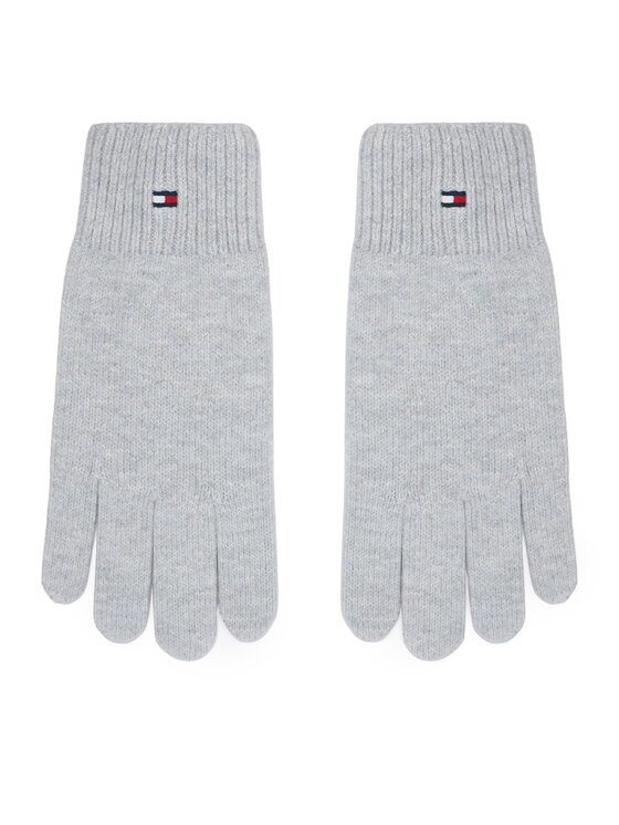 Tommy Hilfiger Mănuși Flag AW0AW19131 Gri deschis
