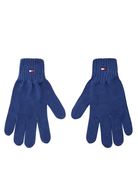 Tommy Hilfiger Mănuși Small Flag AU0AU01657 Albastru