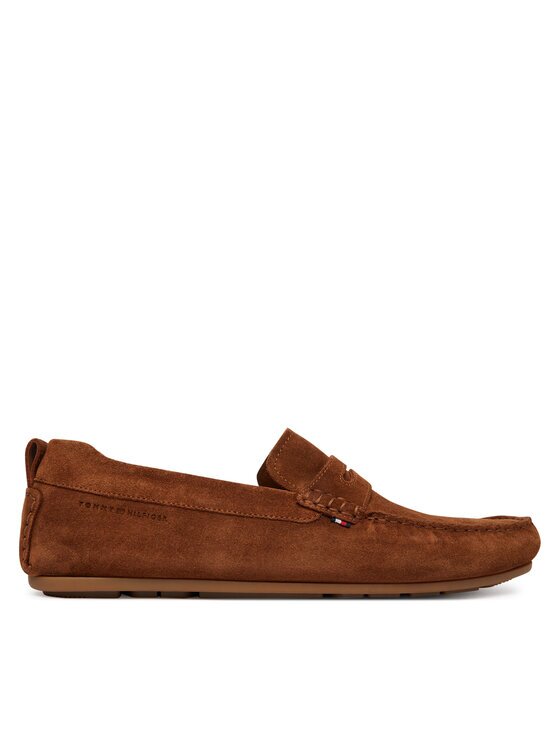 Tommy Hilfiger Mocasini Core Hilfiegr Suede Driver FM0FM05789 Écru