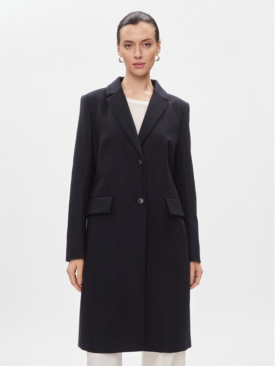 Tommy Hilfiger Palton de lână Classic Light Wool Blend Coat WW0WW41662 Regular Fit