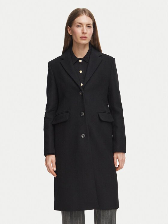 Tommy Hilfiger Palton de lână Classic WW0WW51106 Regular Fit