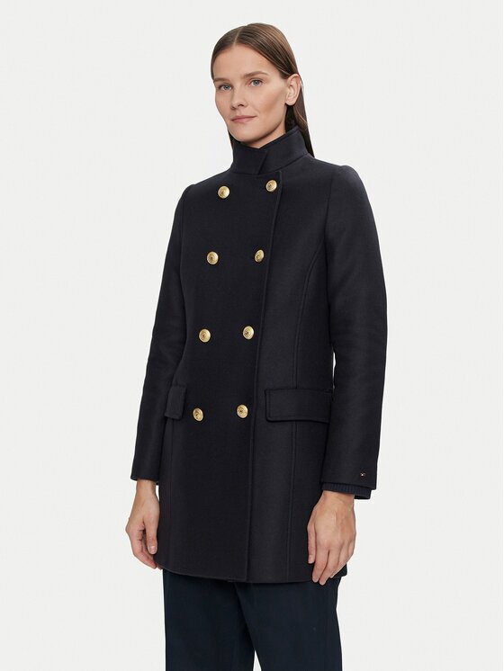 Tommy Hilfiger Palton de lână WW0WW42732 Regular Fit