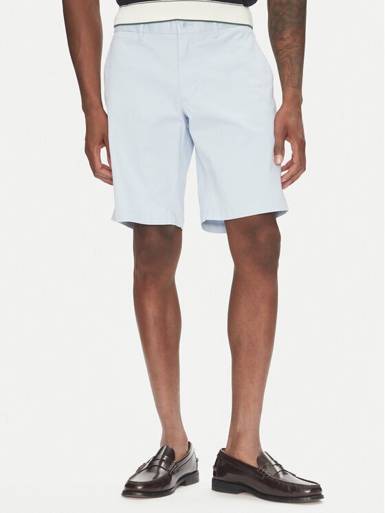Tommy Hilfiger Pantalon scurți din material Brooklyn MW0MW23563 Albastru celest Regular Fit