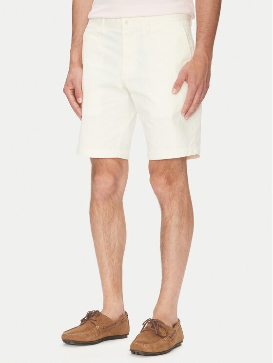 Tommy Hilfiger Pantalon scurți din material Brooklyn MW0MW23563 Écru Regular Fit