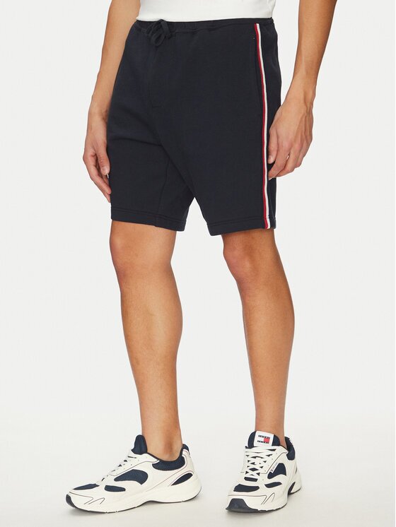 Tommy Hilfiger Pantalon scurți din material Global Stripe MW0MW39255 Regular Fit