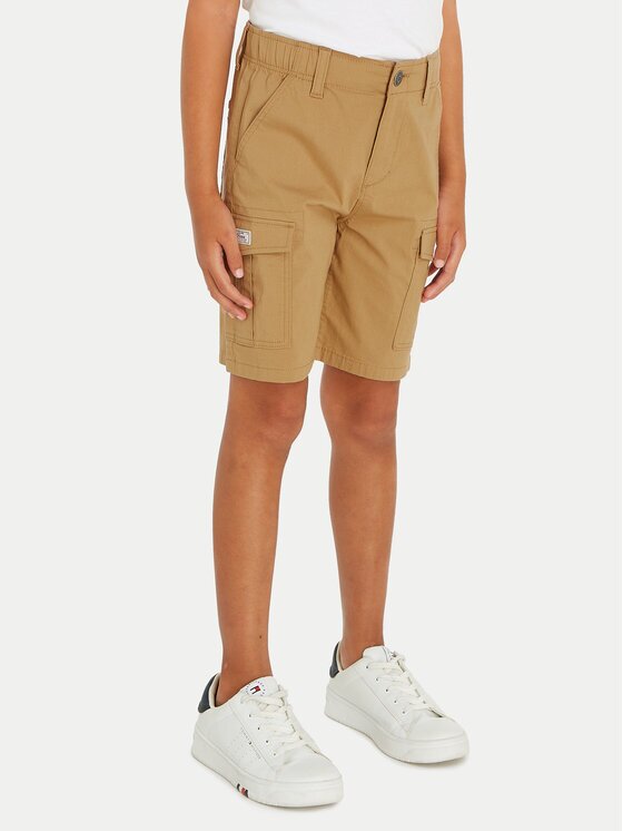 Tommy Hilfiger Pantalon scurți din material KB0KB08799 Straight Fit