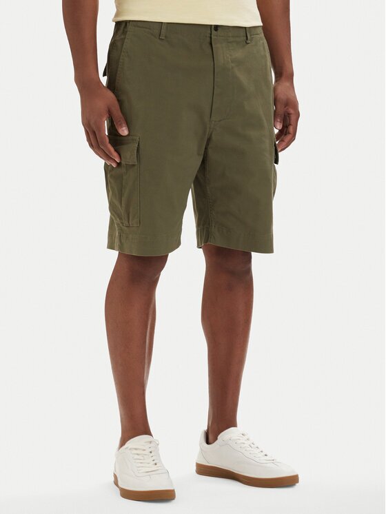 Tommy Hilfiger Pantalon scurți din material Twill Cargo MW0MW42350 Relaxed Fit