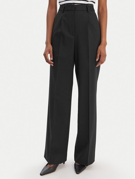 Tommy Hilfiger Pantaloni din material Timeless WW0WW48801 Wide Leg