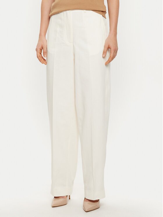 Tommy Hilfiger Pantaloni din material WW0WW43809 Écru Regular Fit