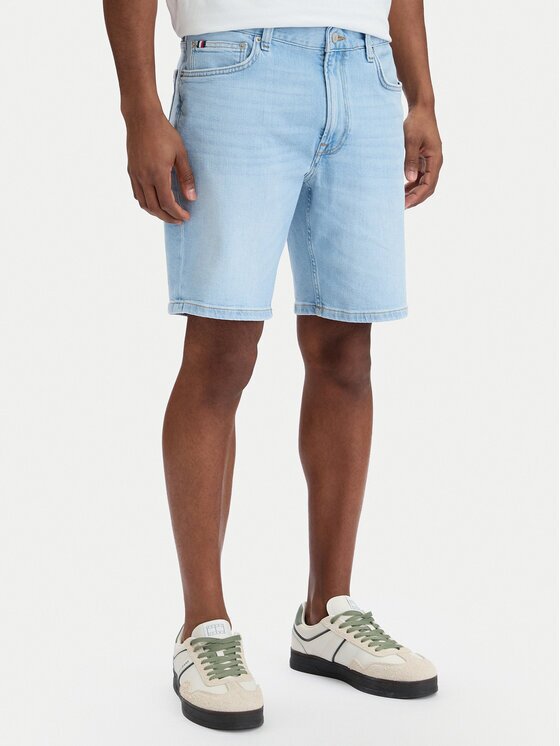Tommy Hilfiger Pantaloni scurți de blugi Denton MW0MW42625 Straight Fit