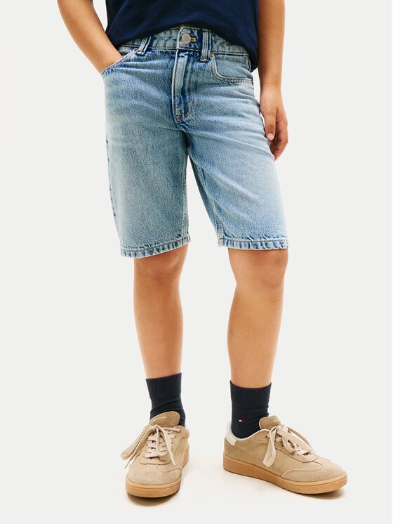 Tommy Hilfiger Pantaloni scurți de blugi KB0KB10237 Straight Leg
