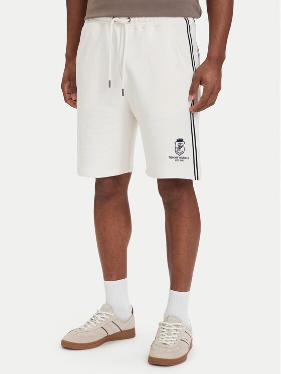 Tommy Hilfiger Pantaloni scurți sport Crest Embroidery MW0MW42878 Relaxed Fit