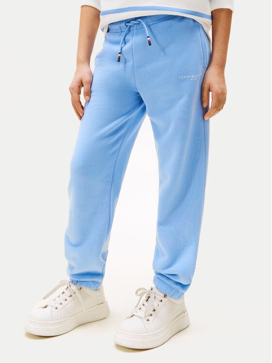Tommy Hilfiger Pantaloni trening KS0KS00596 Albastru celest Regular Fit