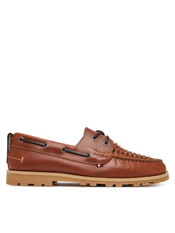 Tommy Hilfiger Pantofi Hilfiger Braided Lth Boat Shoe FM0FM05892