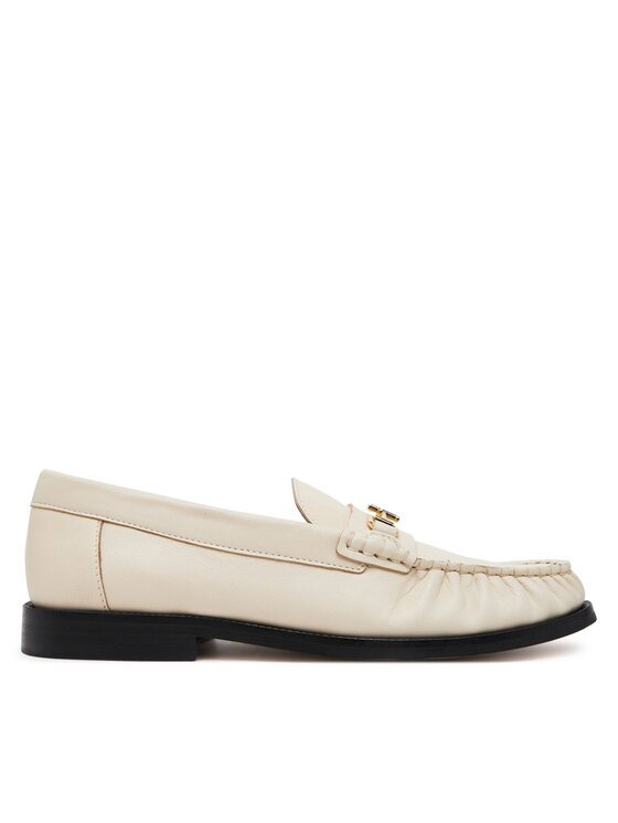 Tommy Hilfiger Pantofi Soft Leather Horsebit Loafer FW0FW08414 Écru