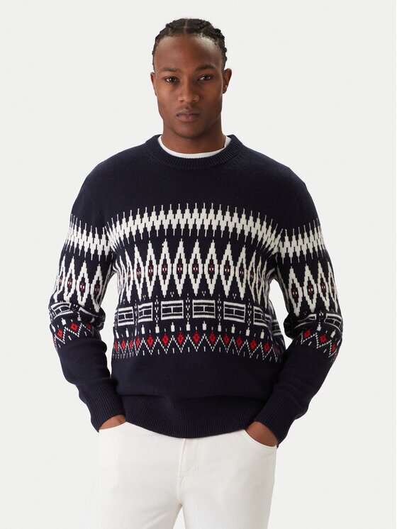 Tommy Hilfiger Pulover Fairisle MW0MW40844 Regular Fit