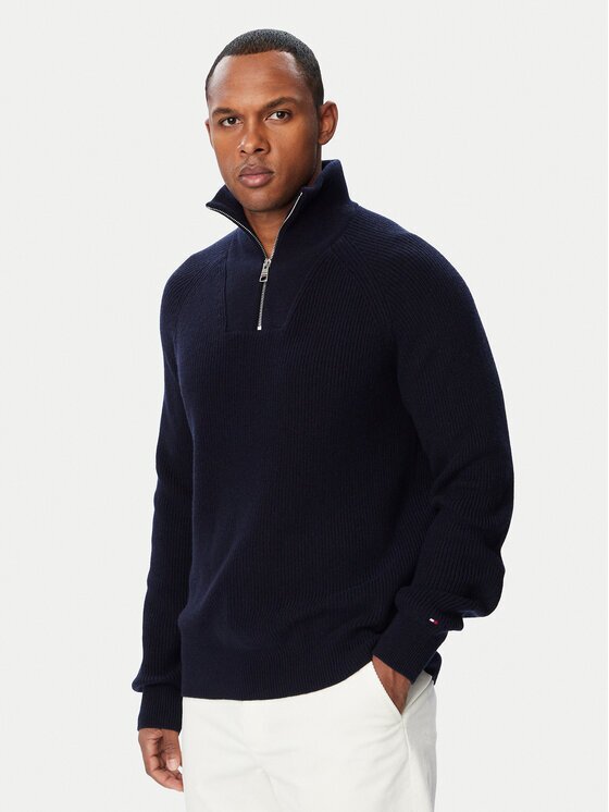 Tommy Hilfiger Pulover Fisherman MW0MW42531 Regular Fit