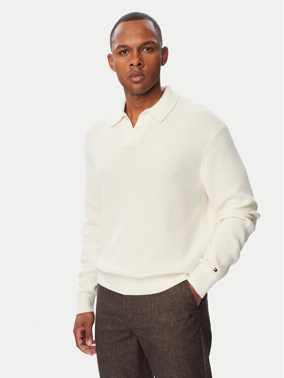 Tommy Hilfiger Pulover Fisherman MW0MW42804 Regular Fit