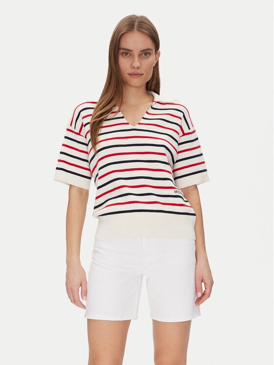 Tommy Hilfiger Pulover Mini Stp Co Open Polo Ss Swt WW0WW45400 Regular Fit
