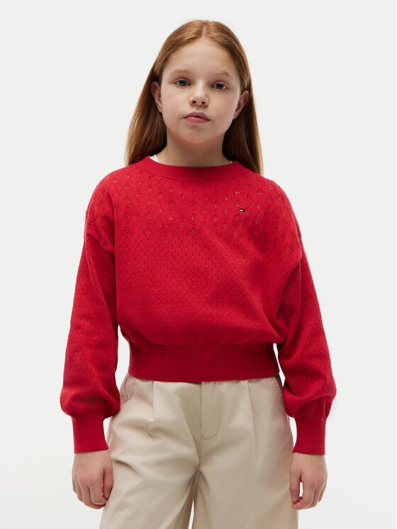 Tommy Hilfiger Pulover Pointelle KG0KG09504 Relaxed Fit