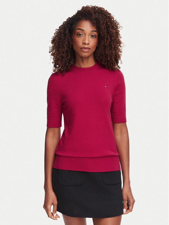 Tommy Hilfiger Pulover WW0WW49705 Roșu Slim Fit