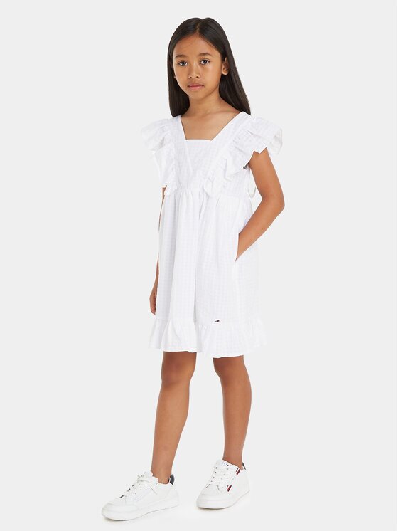 Tommy Hilfiger Rochie de vară Gingham KG0KG07930 M Relaxed Fit