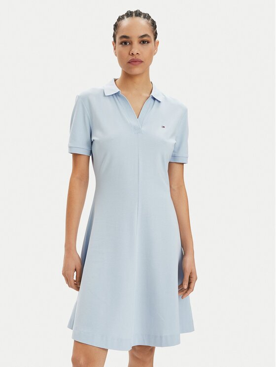 Tommy Hilfiger Rochie de vară WW0WW41567 Albastru celest Regular Fit