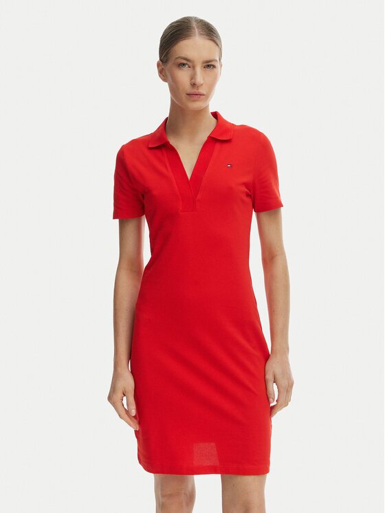 Tommy Hilfiger Rochie de zi WW0WW42567 Slim Fit
