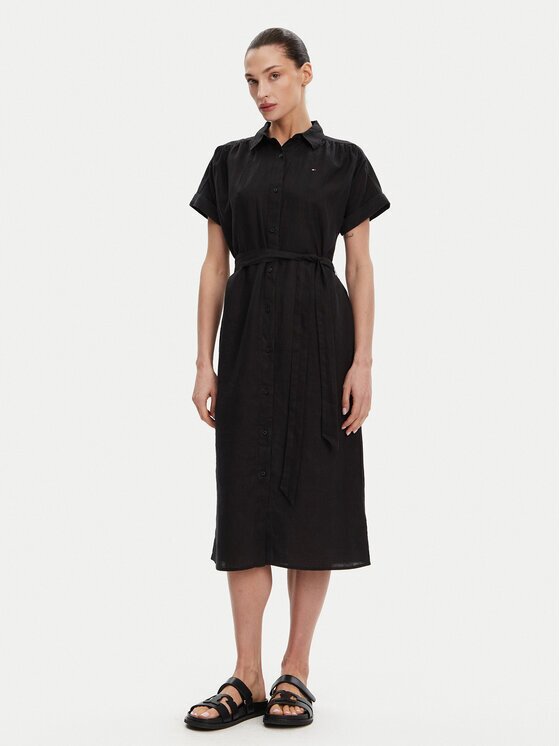 Tommy Hilfiger Rochie tip cămașă Ess WW0WW44653 Regular Fit