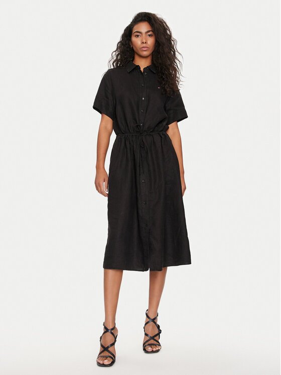 Tommy Hilfiger Rochie tip cămașă WW0WW41911 Relaxed Fit