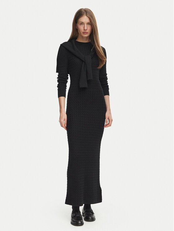 Tommy Hilfiger Rochie tricotată Cable WW0WW52320 Slim Fit