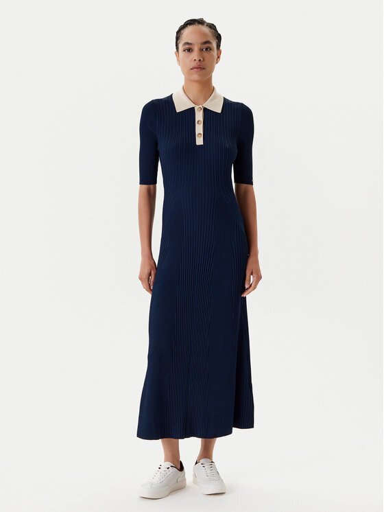 Tommy Hilfiger Rochie tricotată WW0WW47216 Slim Fit