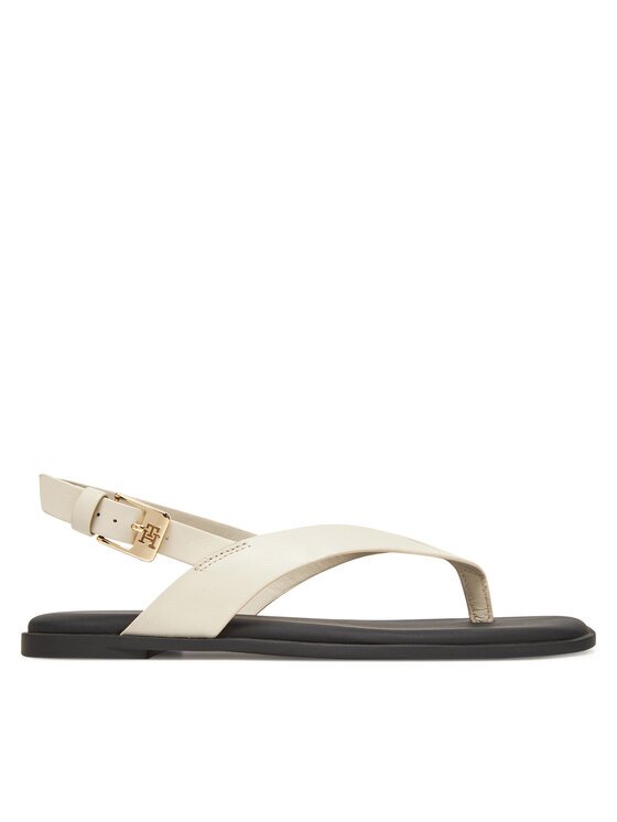 Tommy Hilfiger Sandale Color Block Thong Flat Sandal FW0FW08883 Écru