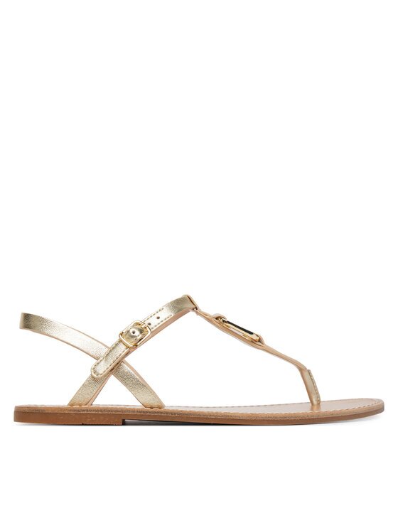 Tommy Hilfiger Sandale Leather Thong Sandal Gold FW0FW09331