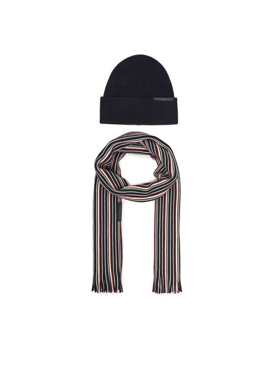 Tommy Hilfiger Set Fular și Căciulă Th Corp Love AM0AM12939