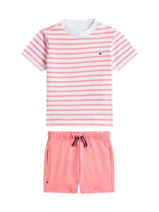 Tommy Hilfiger Set tricou și pantaloni scurți Essential KN0KN02379 Regular Fit