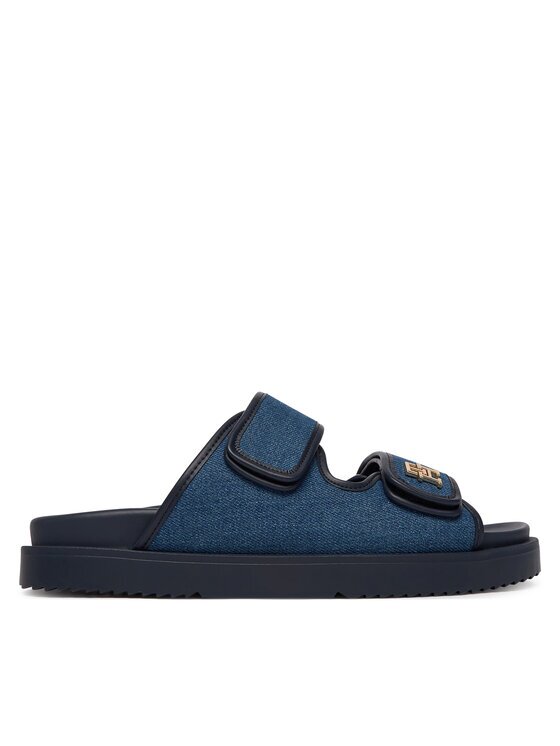 Tommy Hilfiger Şlapi Double Strap Denim Sandal FW0FW09123