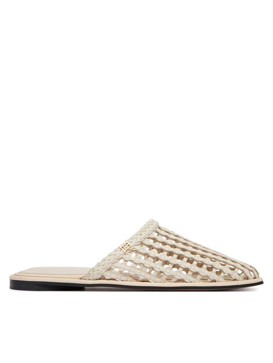 Tommy Hilfiger Şlapi Hilfiger Leather Mix Flat Mule FW0FW09280