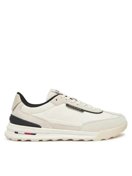 Tommy Hilfiger Sneakers Retro Runner Nylon Mix FM0FM05523 Écru