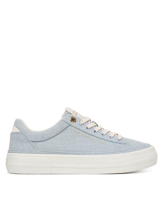 Tommy Hilfiger Sneakers Th Foxing Platform Washed Canvas FW0FW09172 Albastru celest